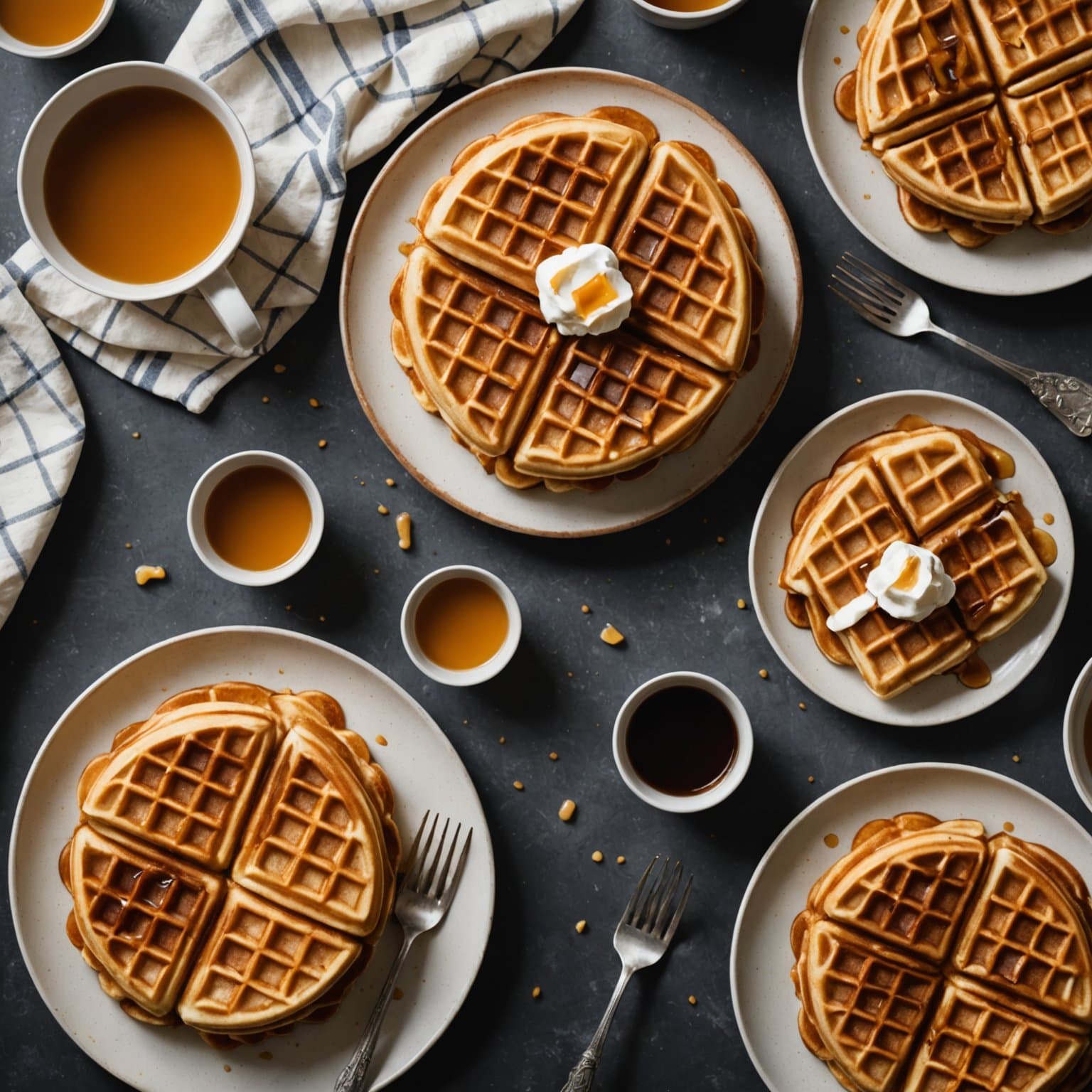 Gjæret brunt smør-vafler