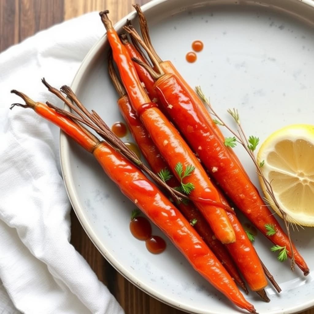 Glaserte gulrøtter med lønnesirup