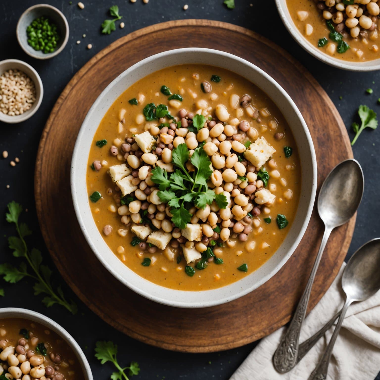 Glutenfri svartøyebønne- og blomkålsuppe