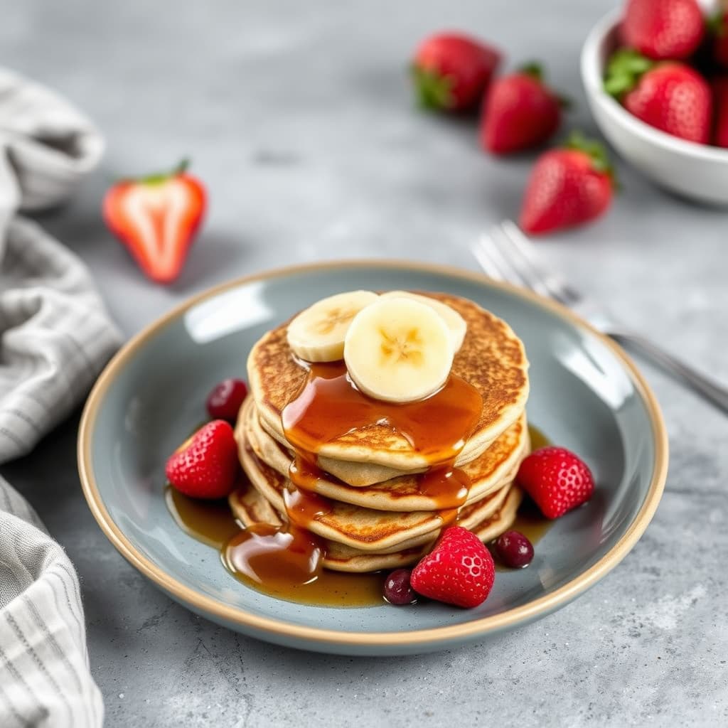 Glutenfrie jordbær- og bananpannekaker