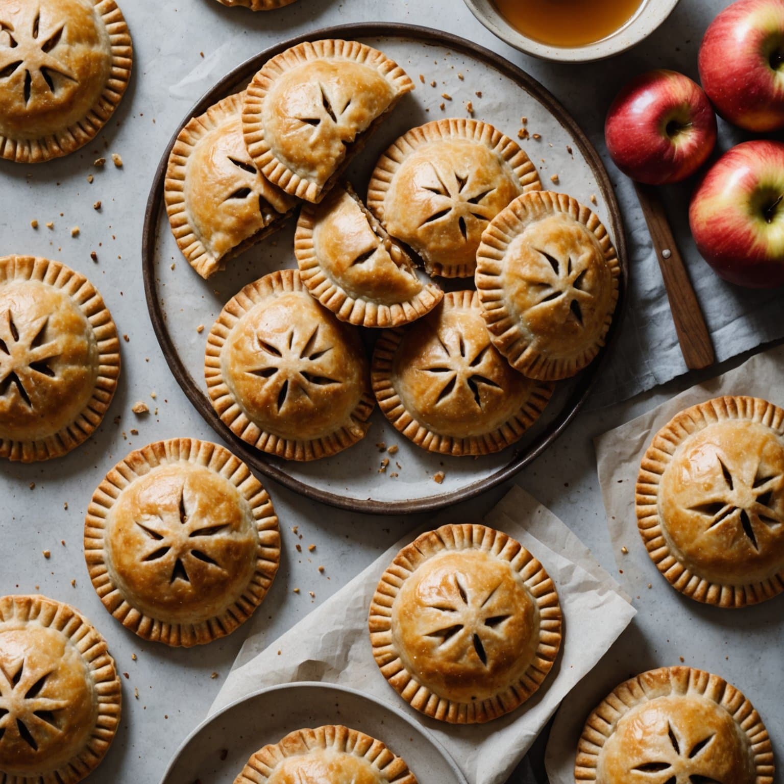 Glutenfrie smørsmåkaker med eplefyll og brunet smør