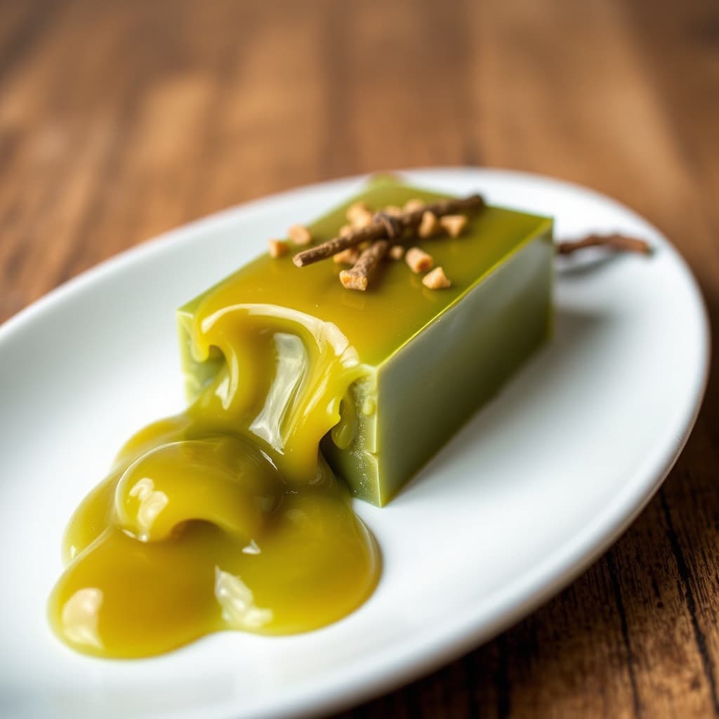 Gooey grønn te-svamp-karamell