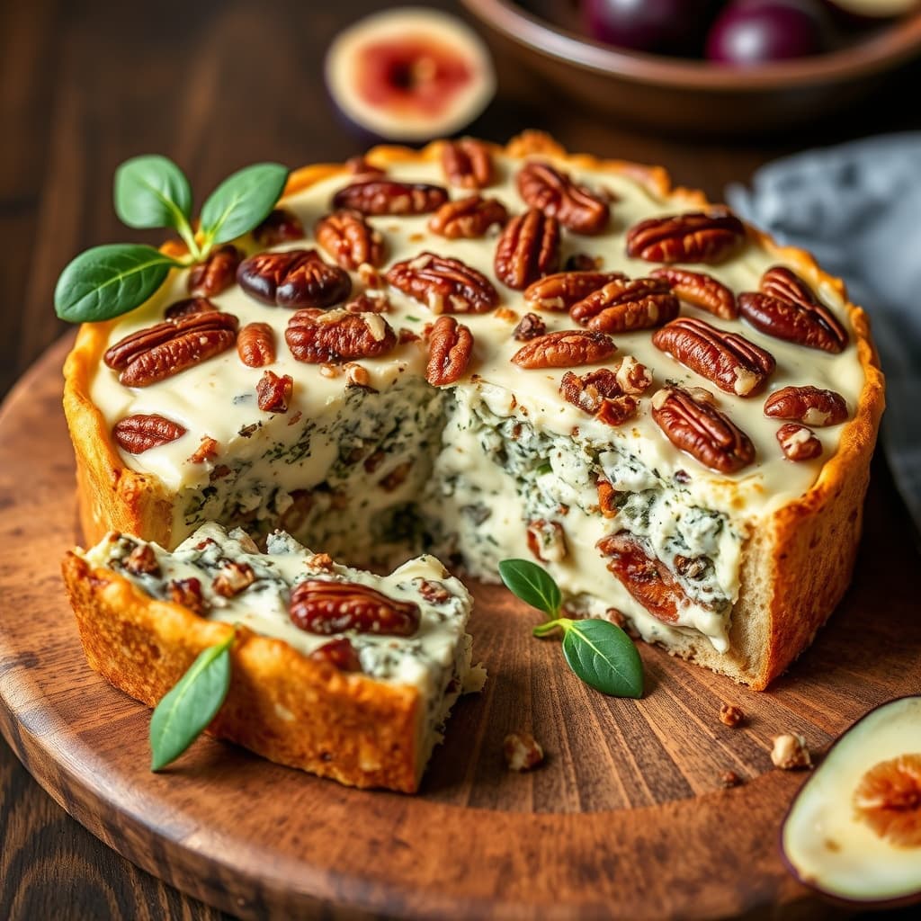 Gorgonzola-, fiken- og pekannøttostterrine