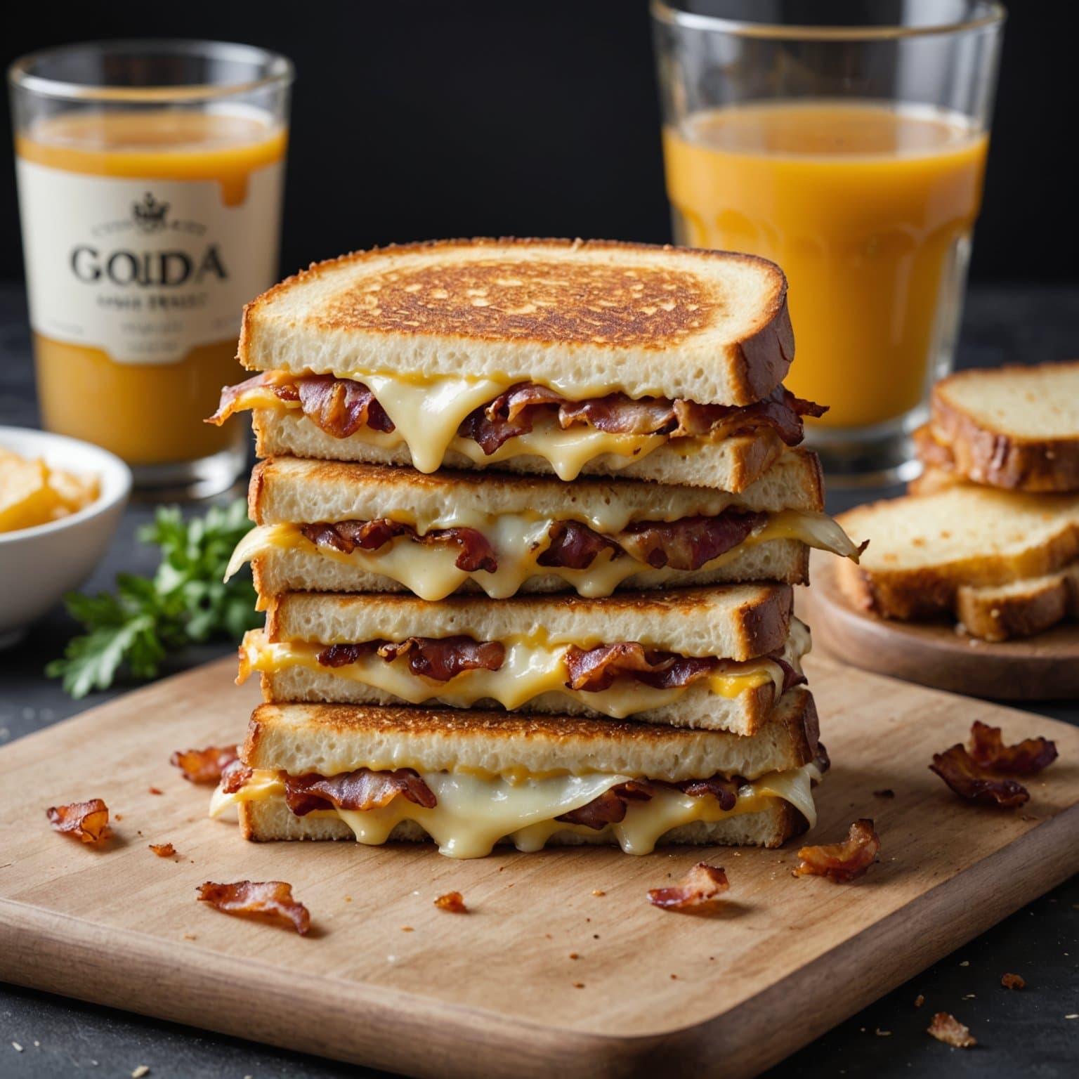 Gouda, løk og bacon (GOB) grillet ost