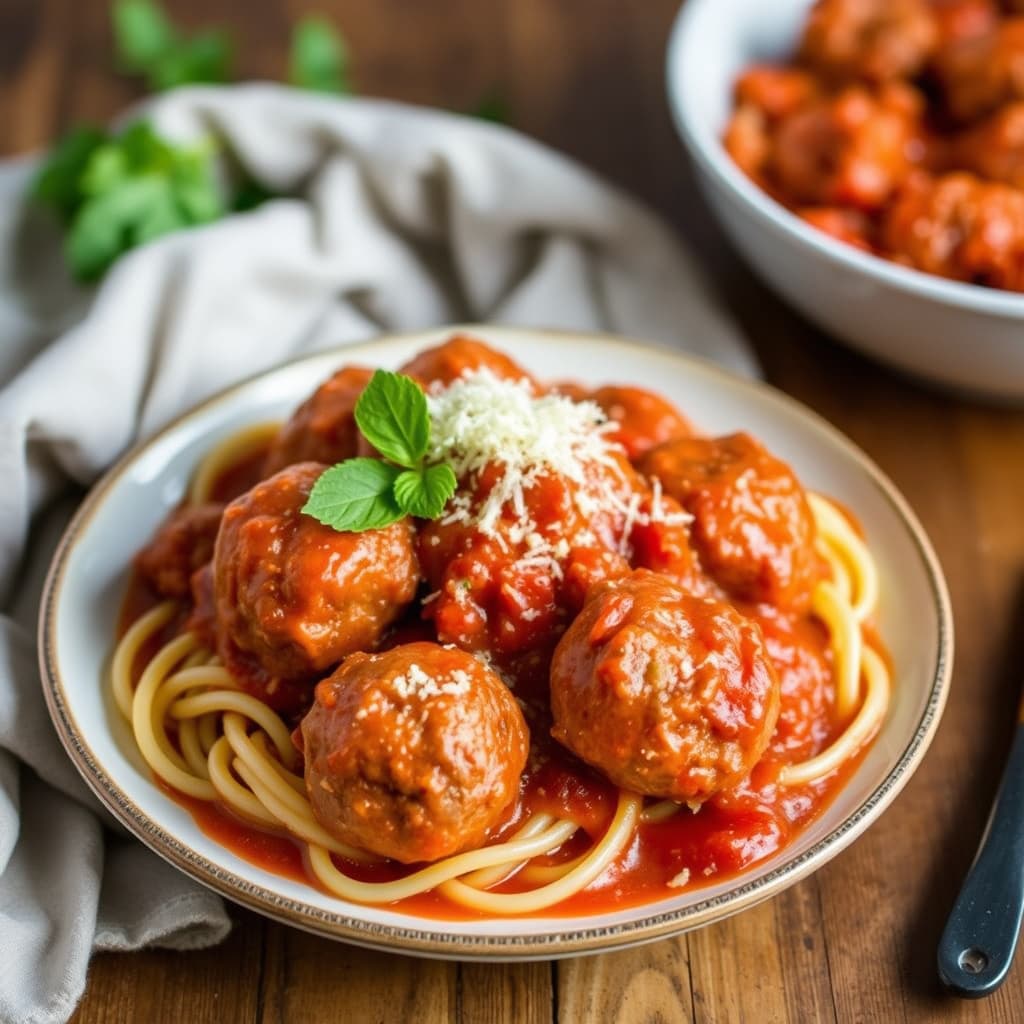 Gramma Pandolfis pastasaus med kjøttboller