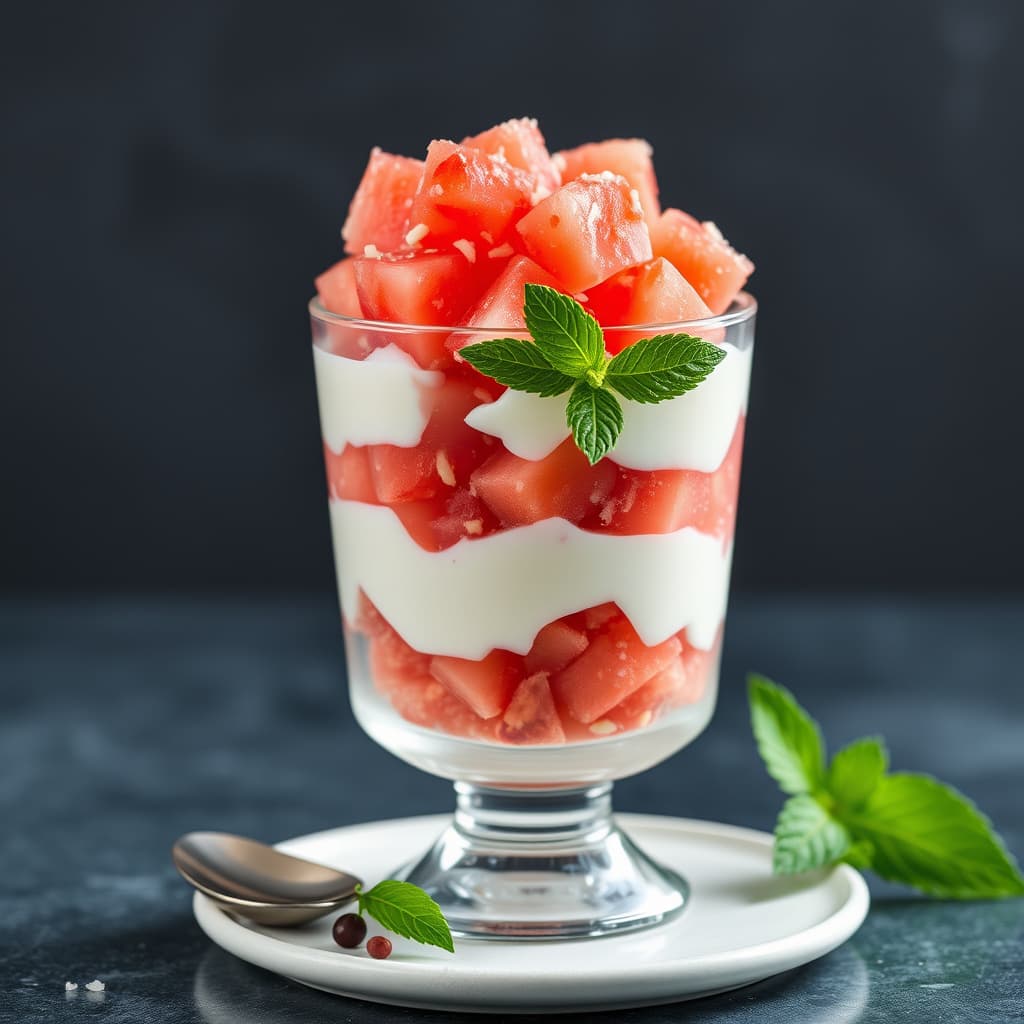 Granita og vannmelonparfait