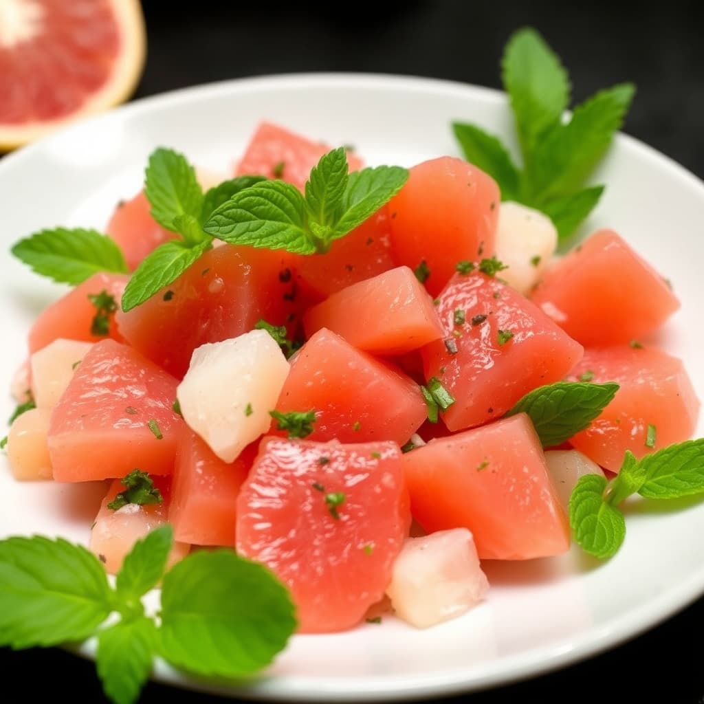 Grapefrukt- og myntasalat