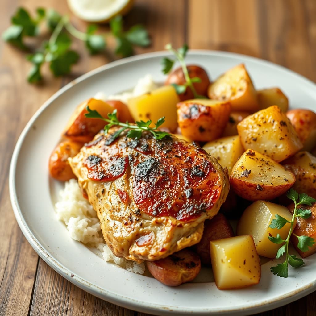 Gresk kylling og poteter