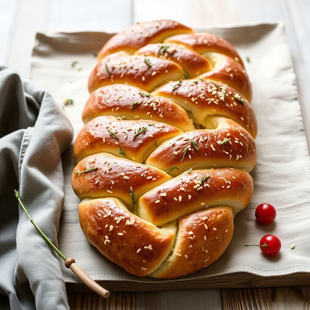 Gresk påskebrød med flettemønster