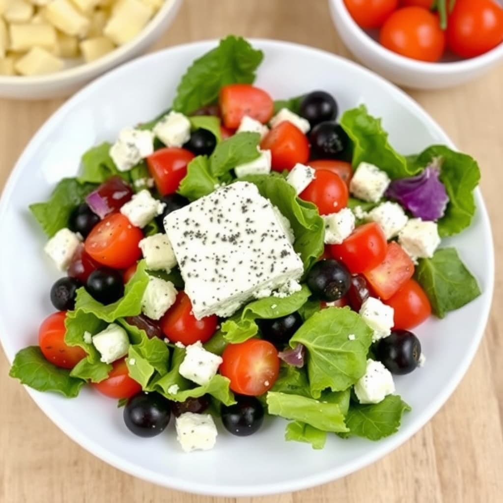 Gresk salat med popcornost