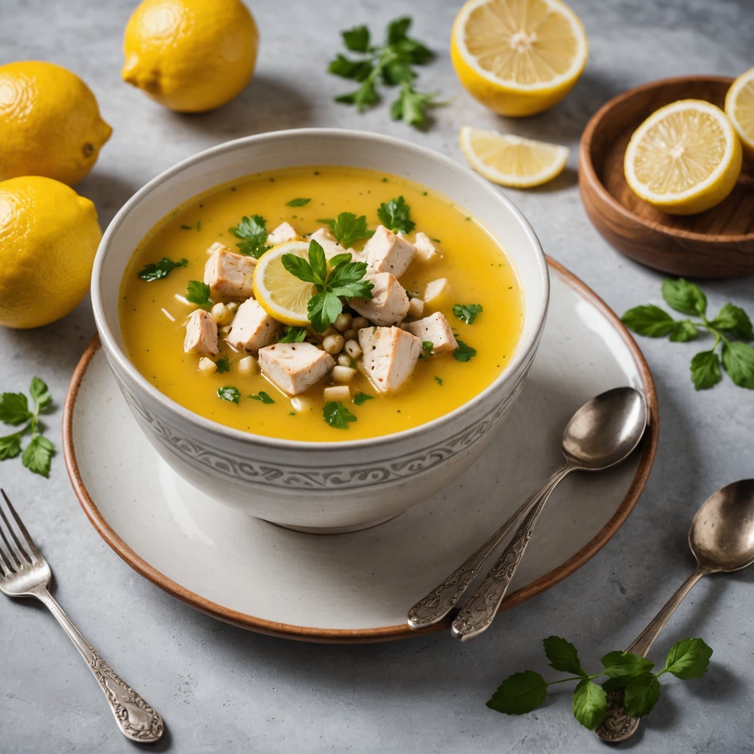 Gresk sitronkyllingsuppe