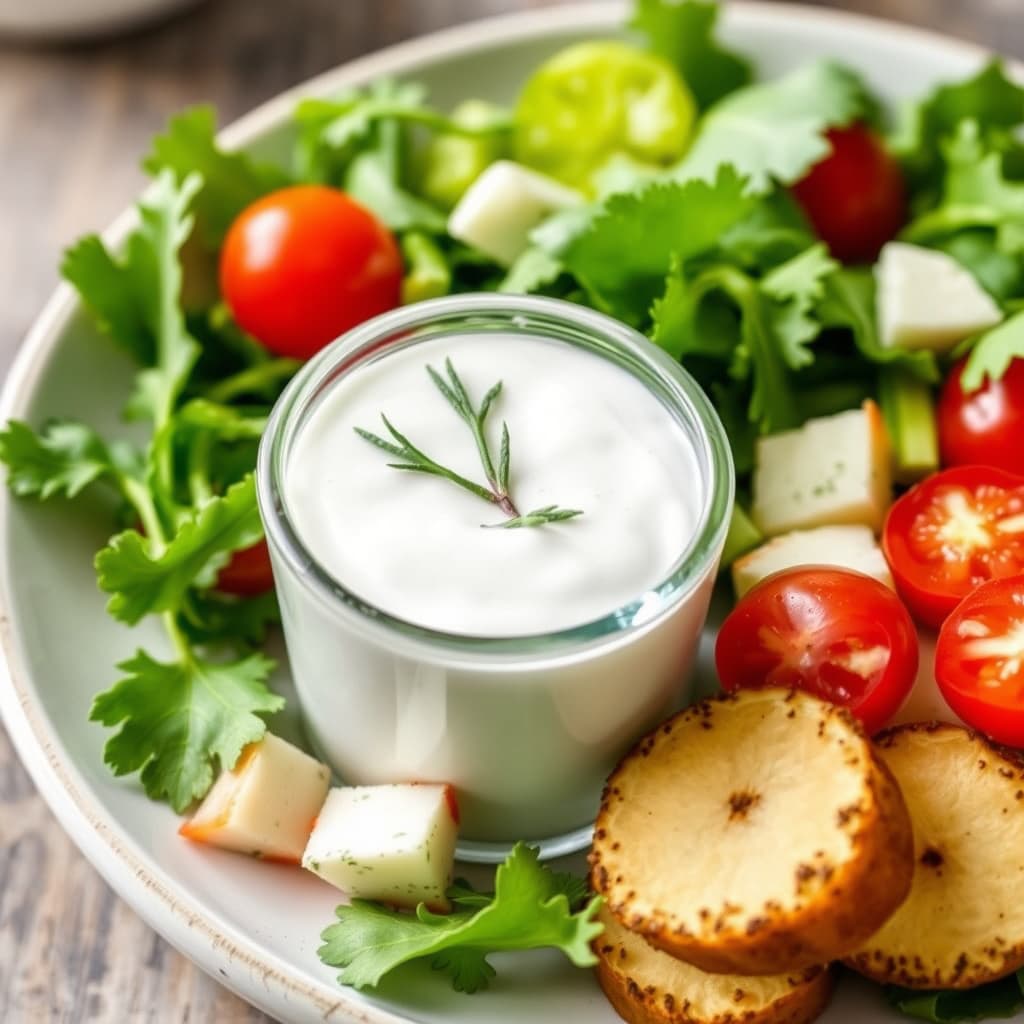 Gresk yoghurt Caesar-dressing