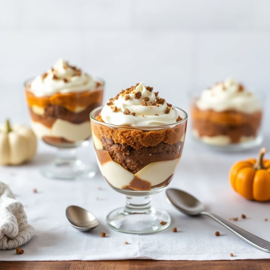 Gresskar-ingefærkake-trifle