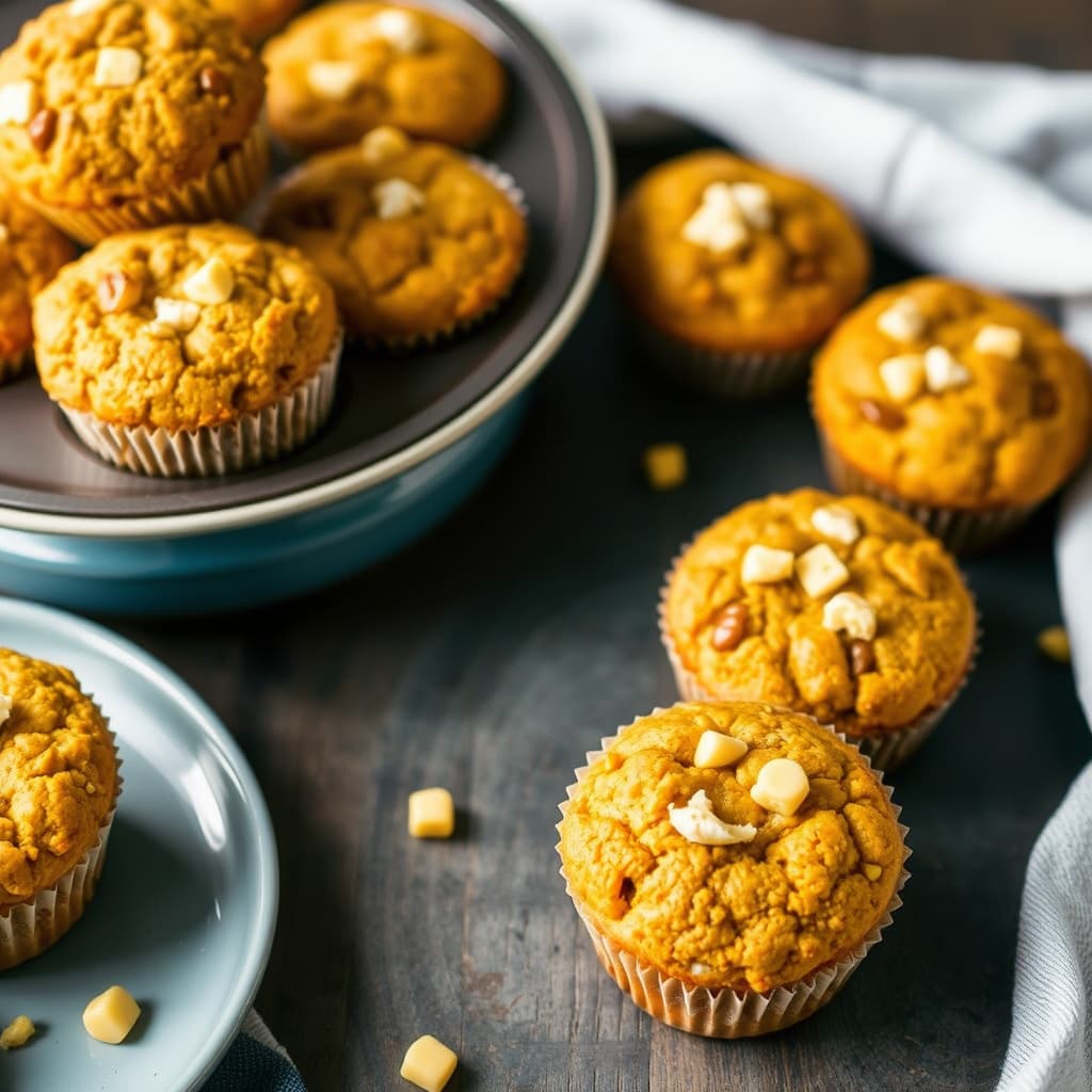 Gresskarkjerner, Cheddar og maismuffins