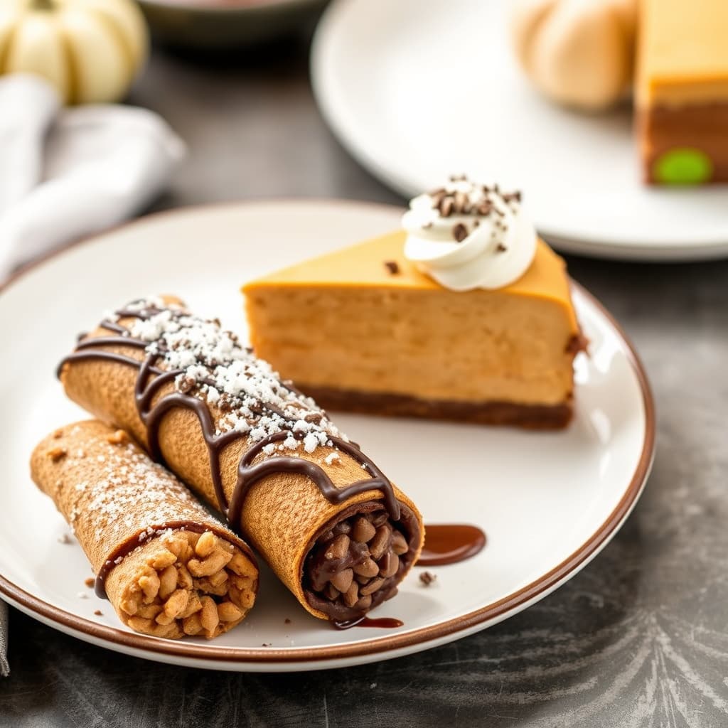 Gresskarostekake og sjokoladekanoler