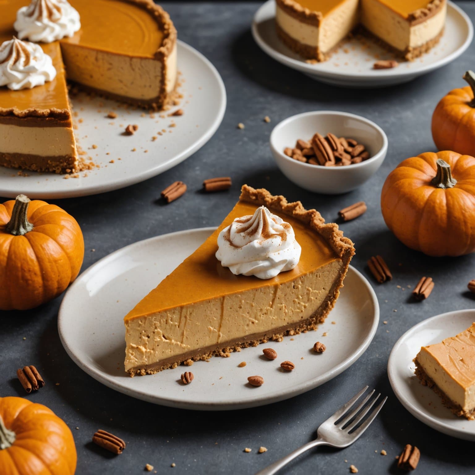 Gresskarpai uten baking – ostekake