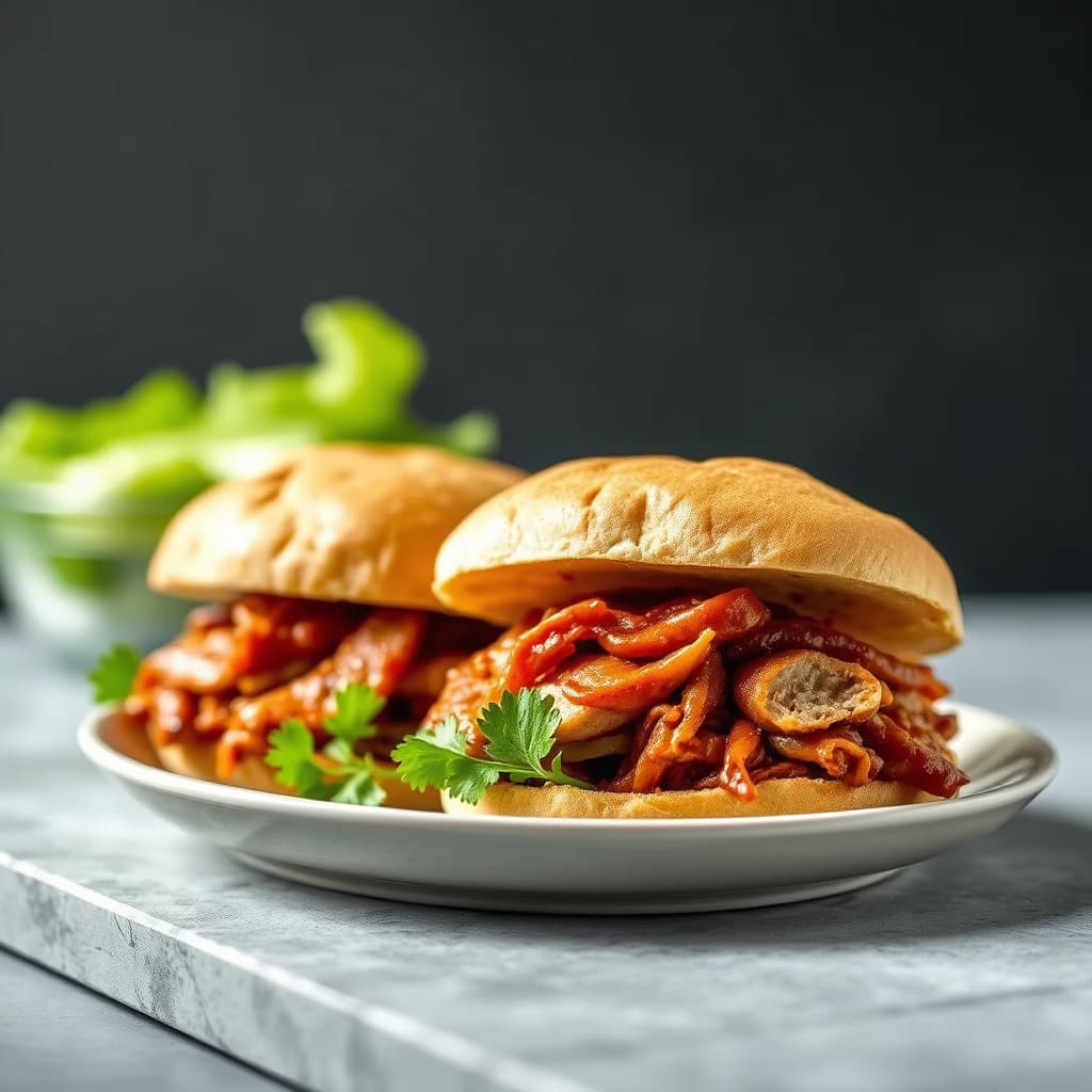 Grillede pulled-turkey-sandwicher