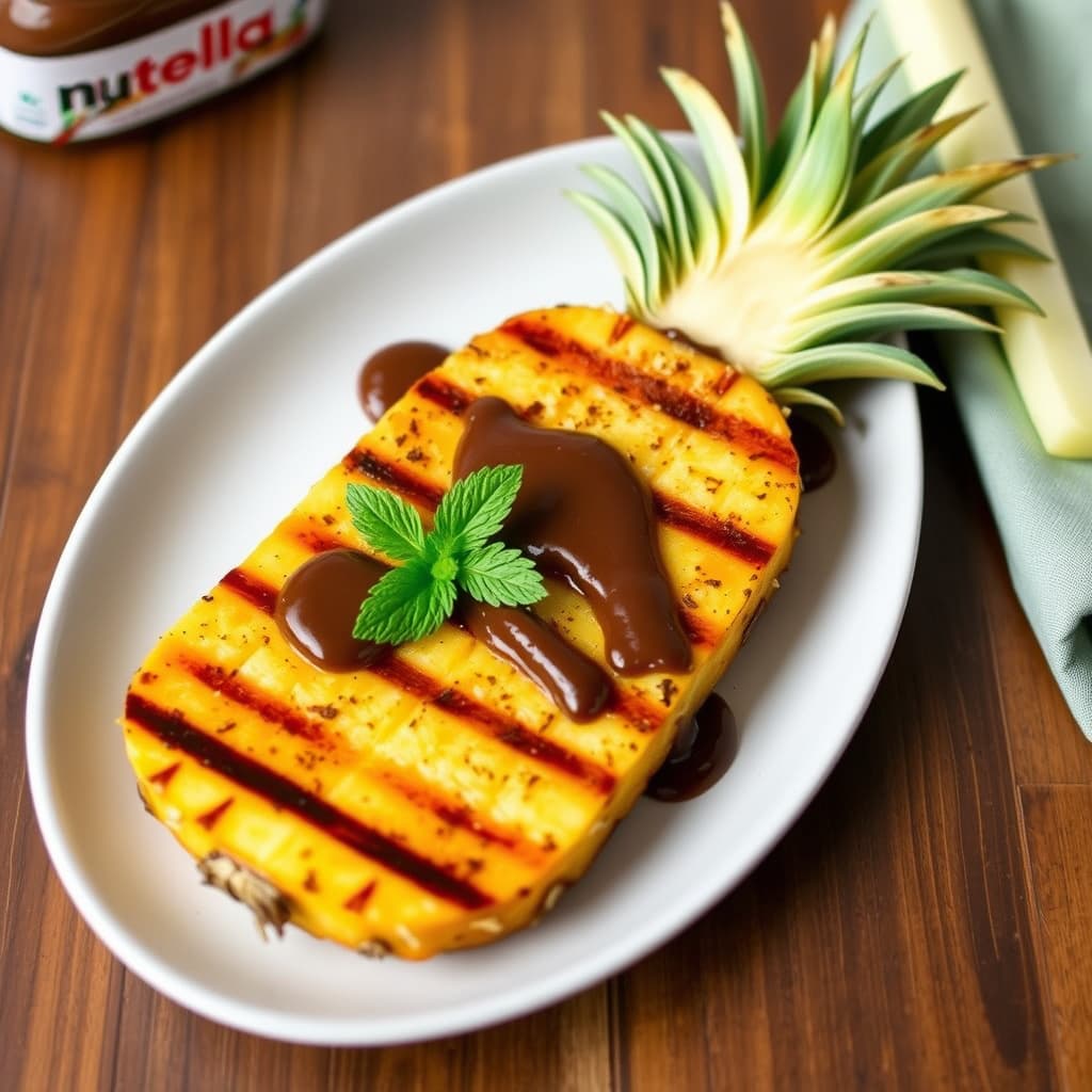Grillet ananas med Nutella