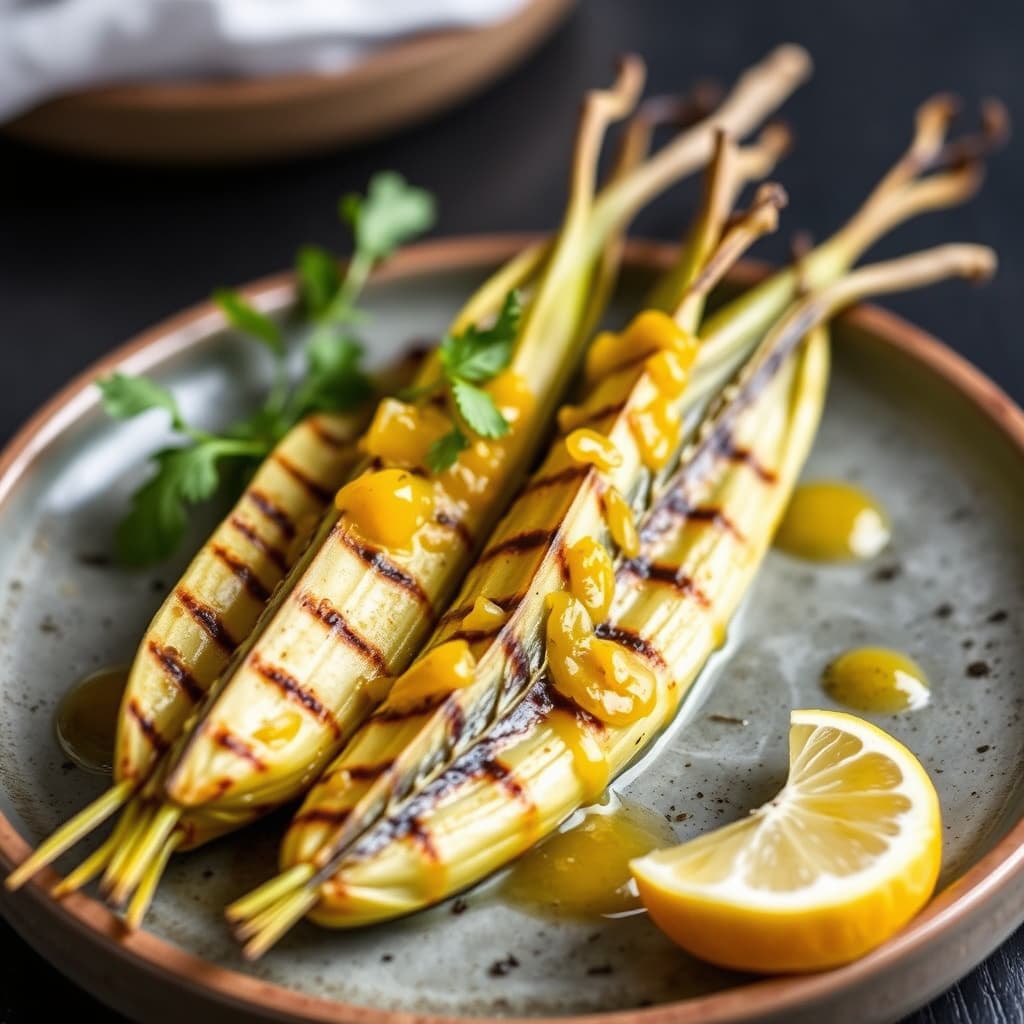 Grillet endiv med appelsinvinaigrette