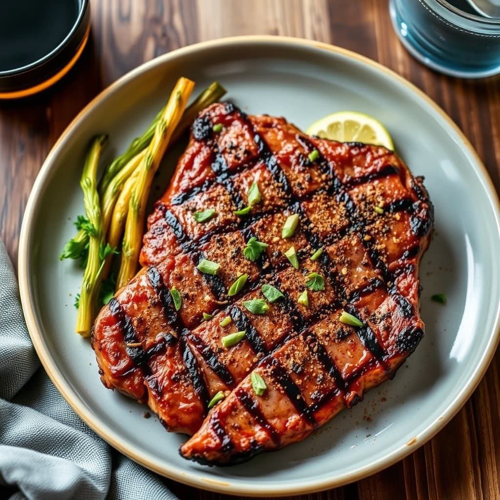 Grillet flankestek med krydret rub