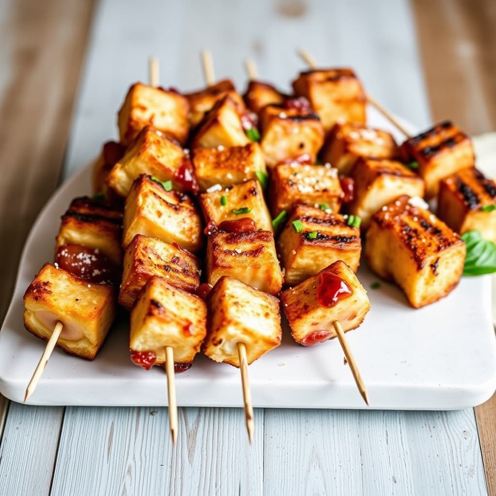 Grillet fransk toast-spyd