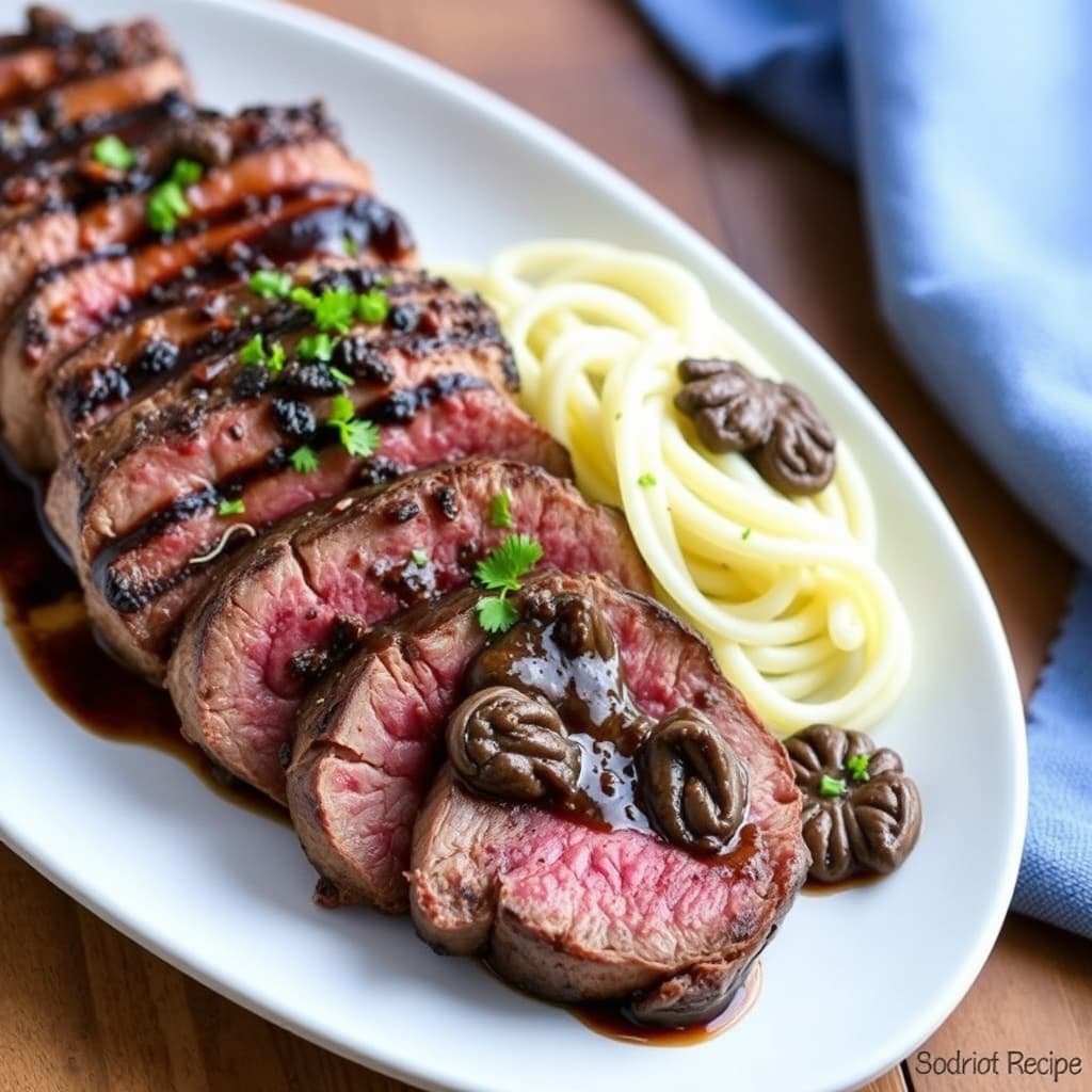 Grillet indrefilet med porcini-paste