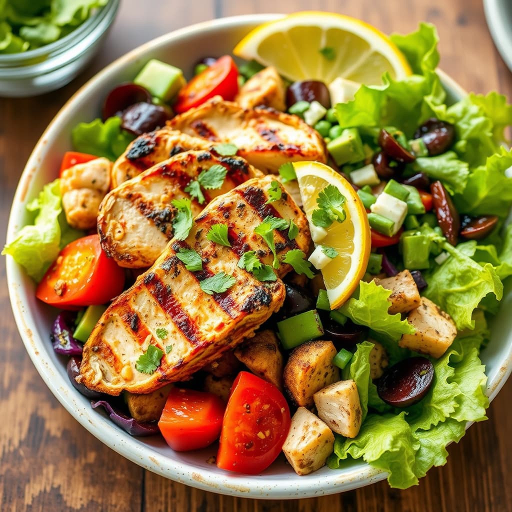 Grillet jamaicansk jerk-kyllingsalat