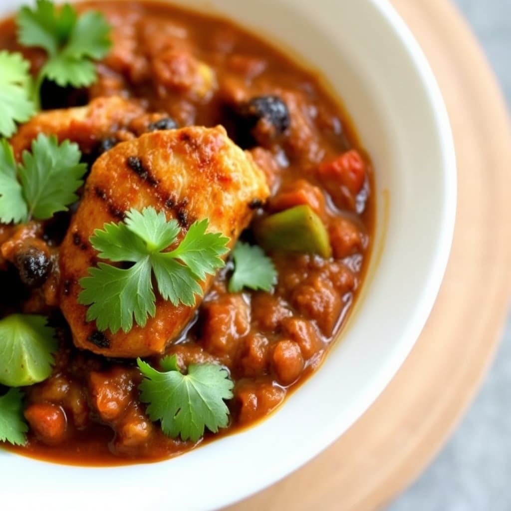 Grillet kylling med mole-saus