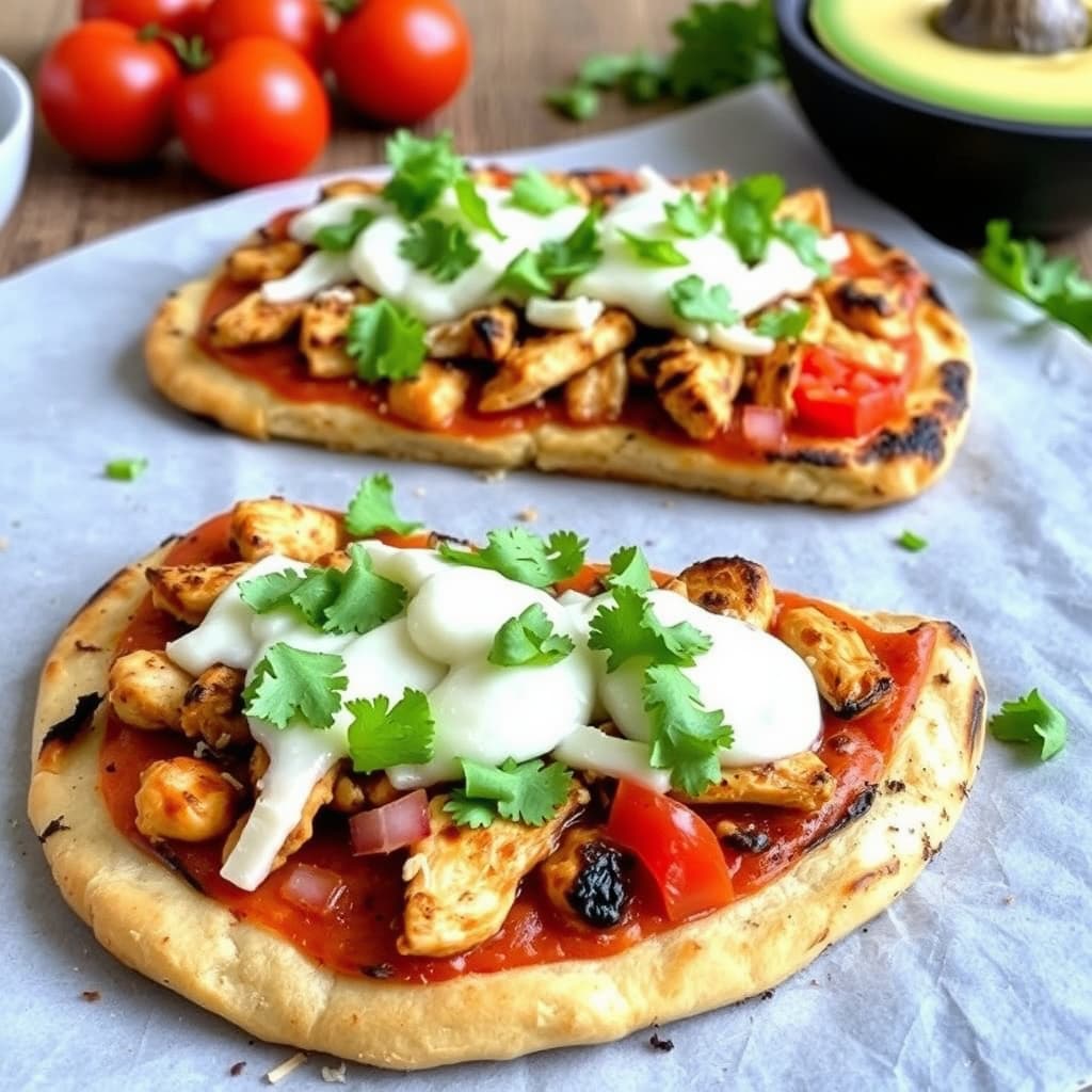 Grillet kylling-taco-pizzaer