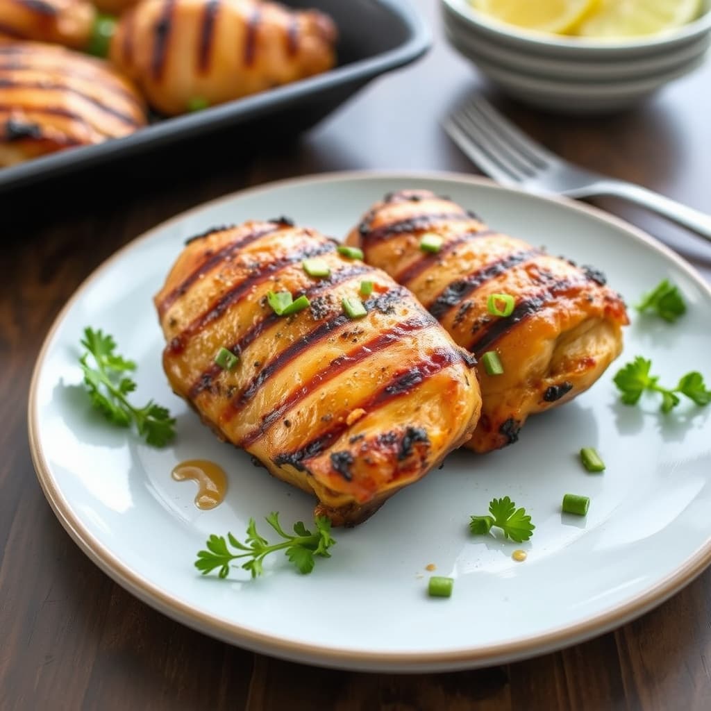 Grillet kyllinglår marinert i sitrus