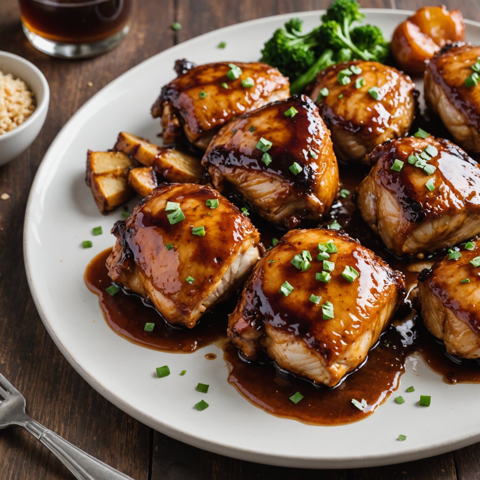 Grillet kyllinglår med brunt sukker- og hickorysaus