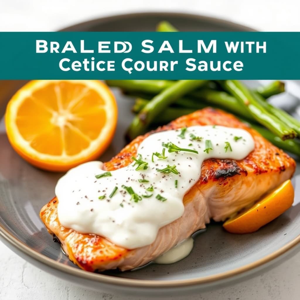 Grillet laks med sitrusyoghurtsaus