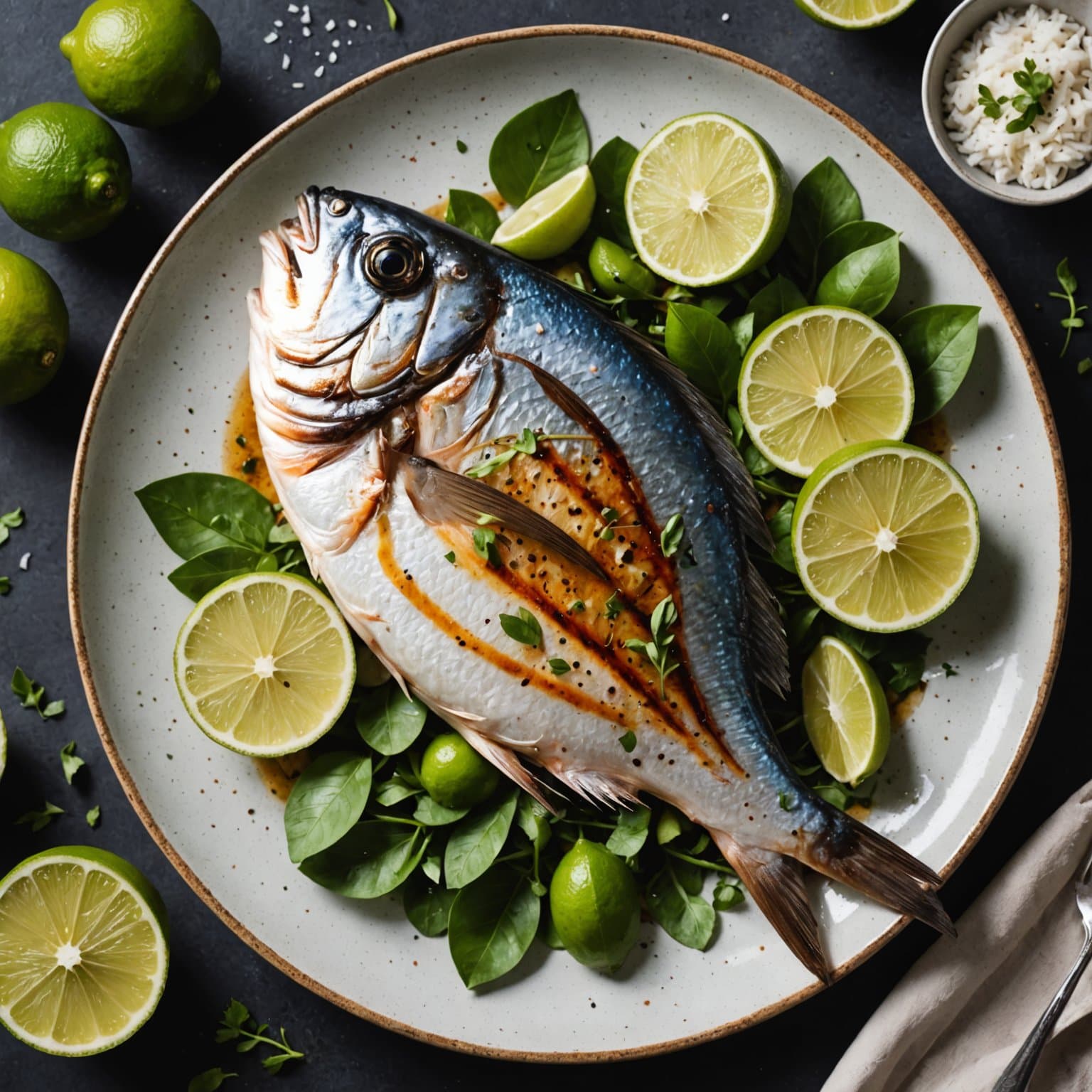 Grillet lime-pompano