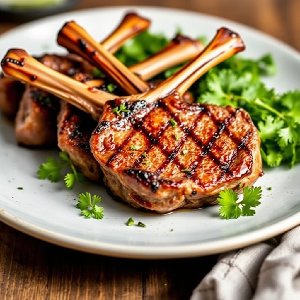 Grillet lollipop-lammebiter