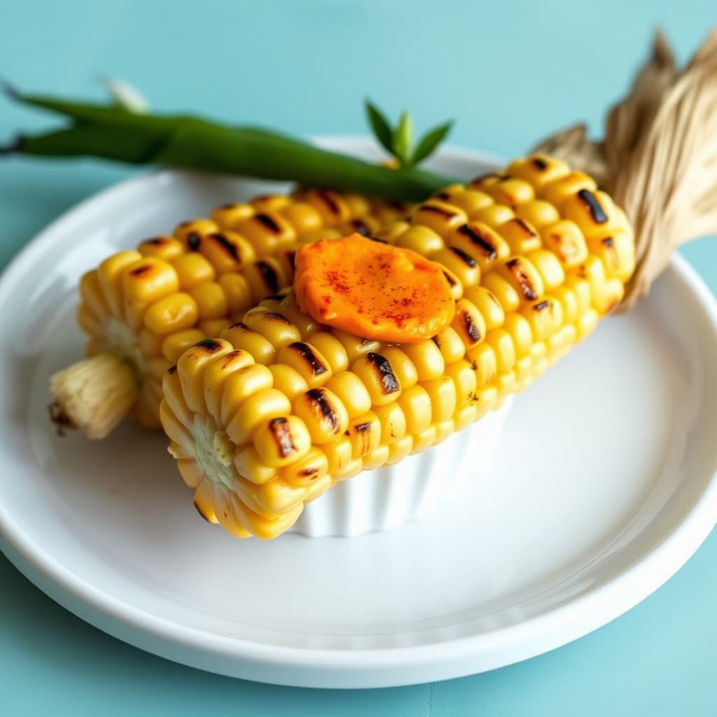 Grillet mais med smør av røkt paprika