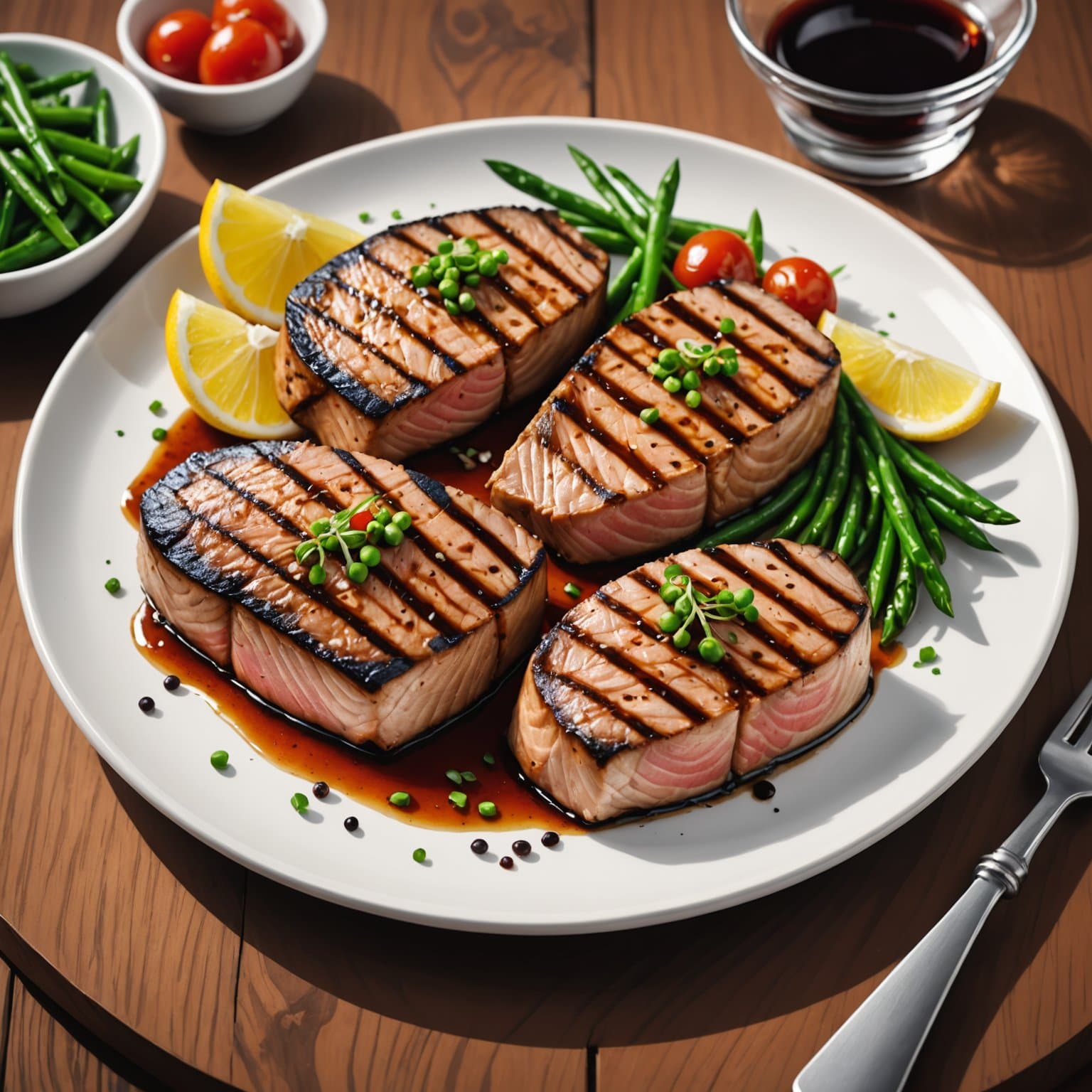 Grillet marinert tunfiskbiff Rau