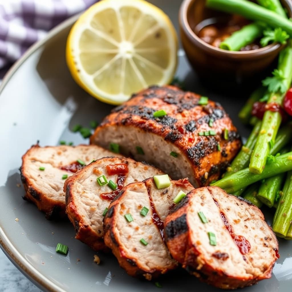 Grillet marokkansk krydret svinenakke