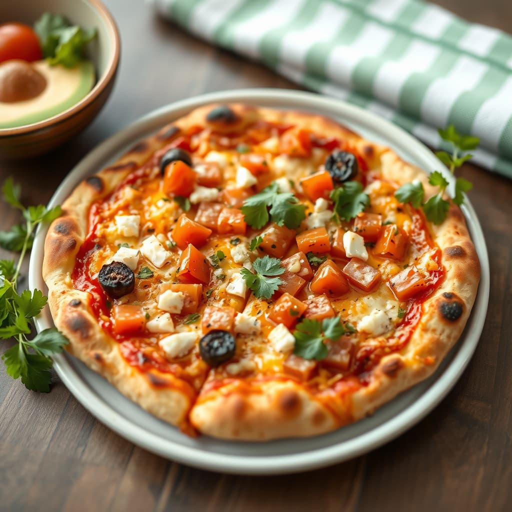 Grillet meksikansk pizza