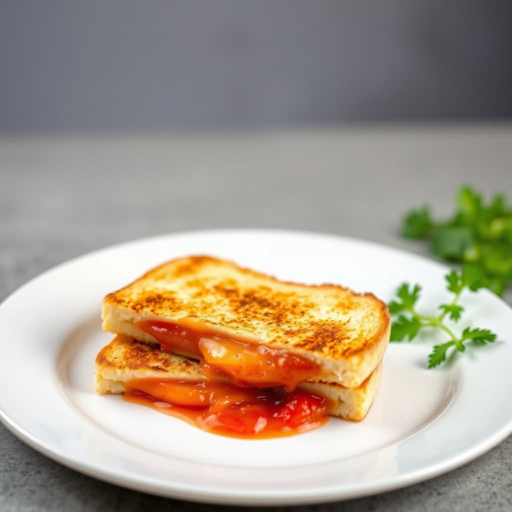 Grillet ostesmørbrød med tomatsuppe