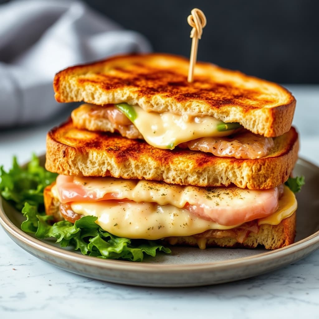 Grillet presset sandwich