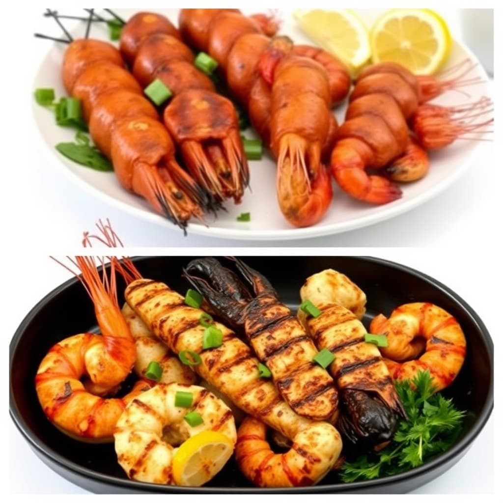 Grillet sjømat: Frutti di Mare på grillen