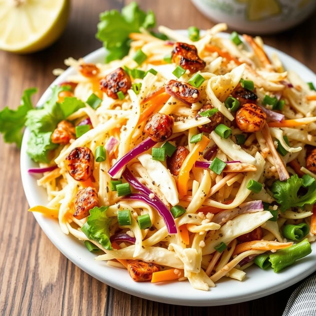 Grillet sprø kålrot- og coleslaw