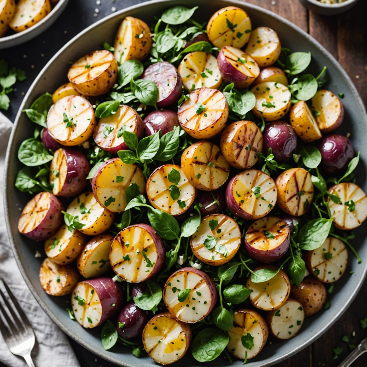 Grillet tre-potetsalat