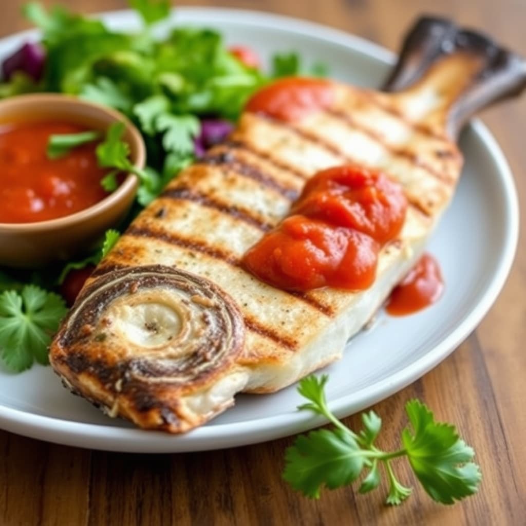 Grillet wahoo med tomatsaus