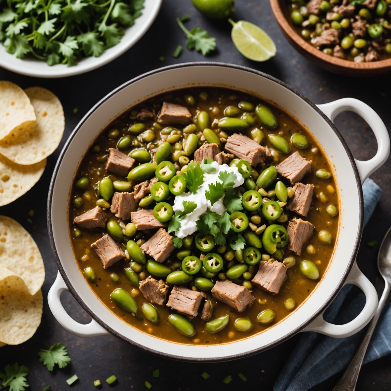 Grønn chili med svinekjøtt