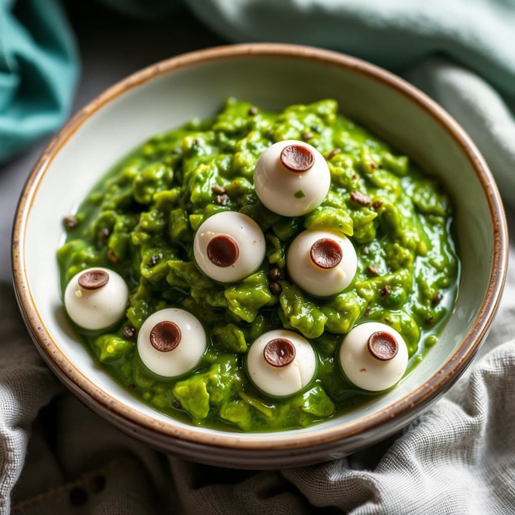 Grønn grøt med øyeepler