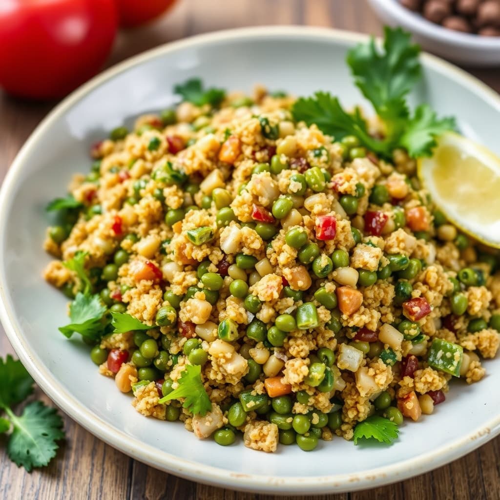 Grønn linse- og bulgursalat