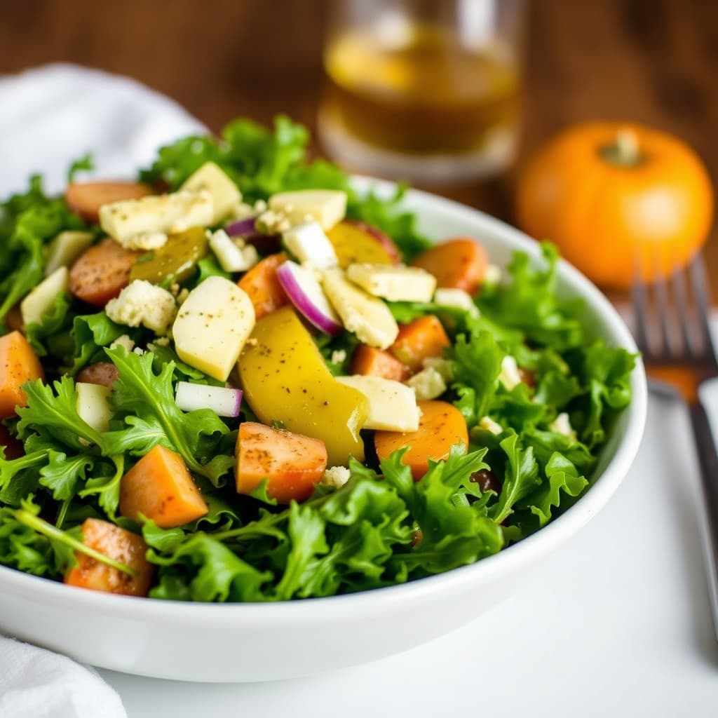 Grønn salat med Dijon-vinaigrette