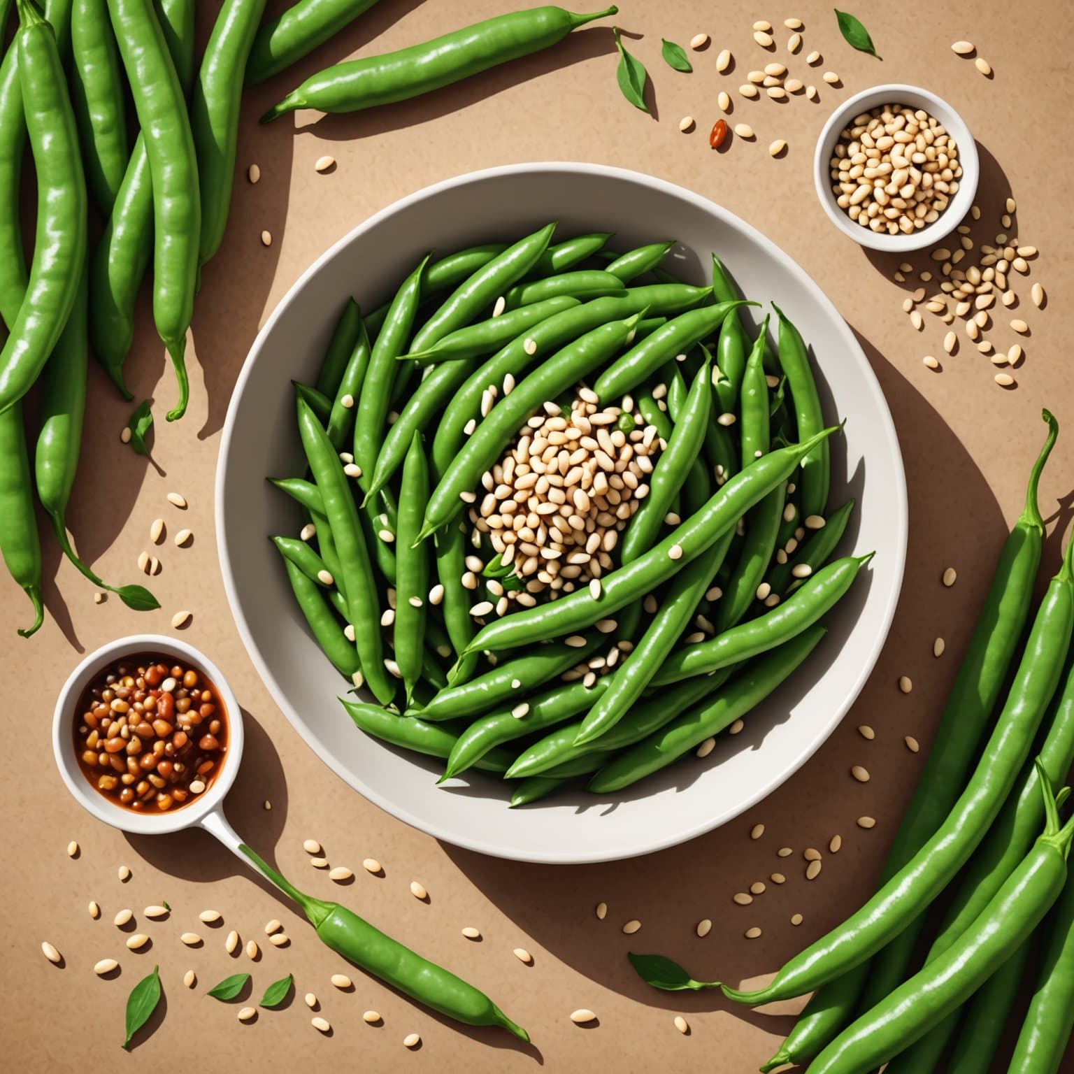 Grønne bønner med benne og sorghum