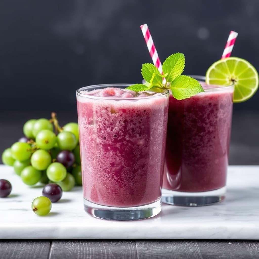 Grønne drue-slushies